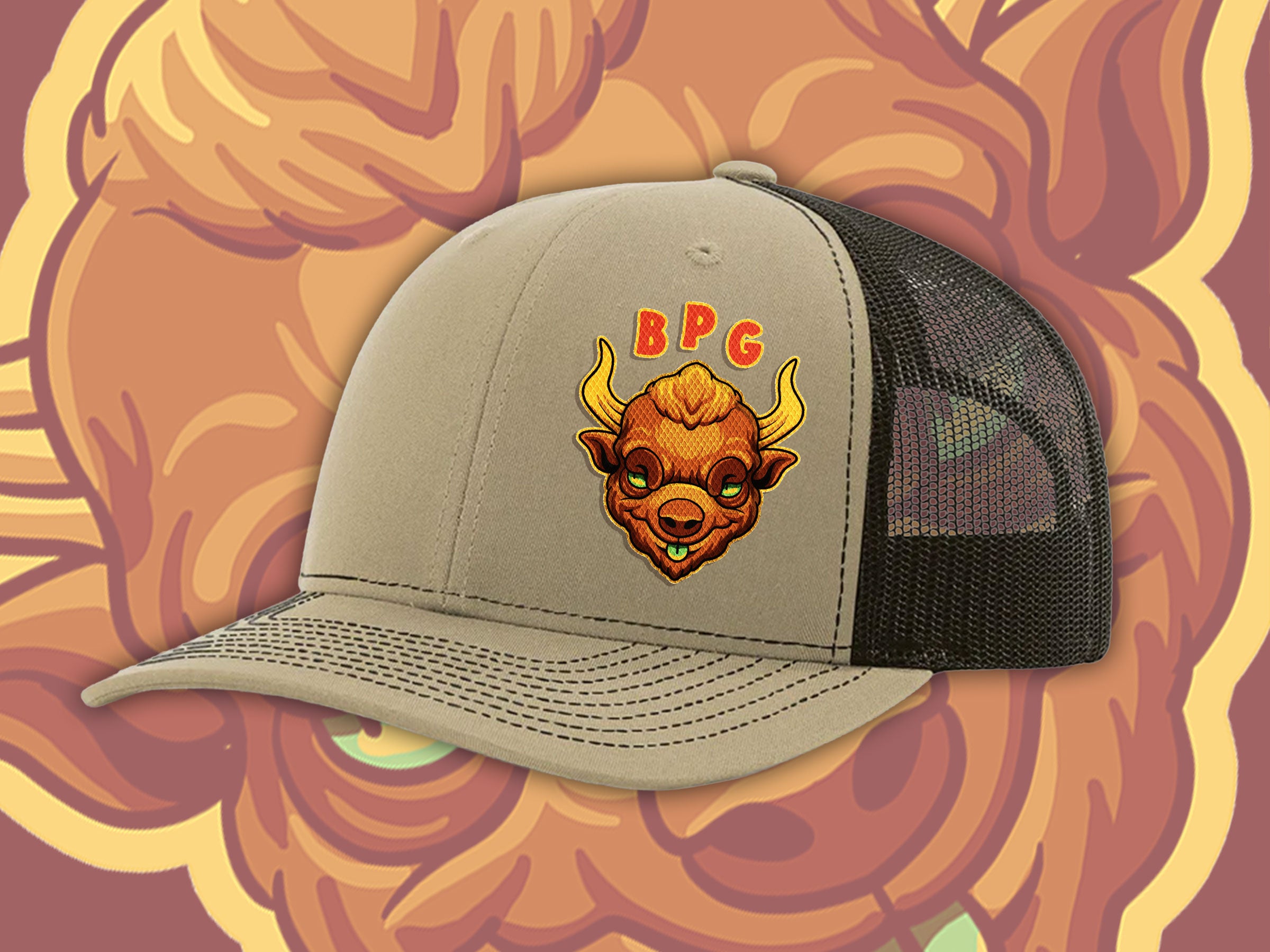 Buffalo’s Project Garage Beige Trucker Hat