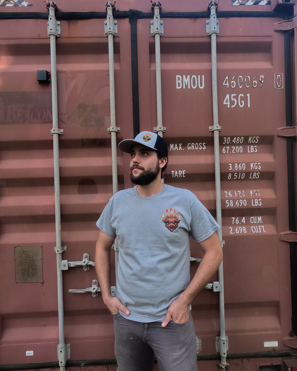 Buffalo's Project Garage Smoke Grey Tee