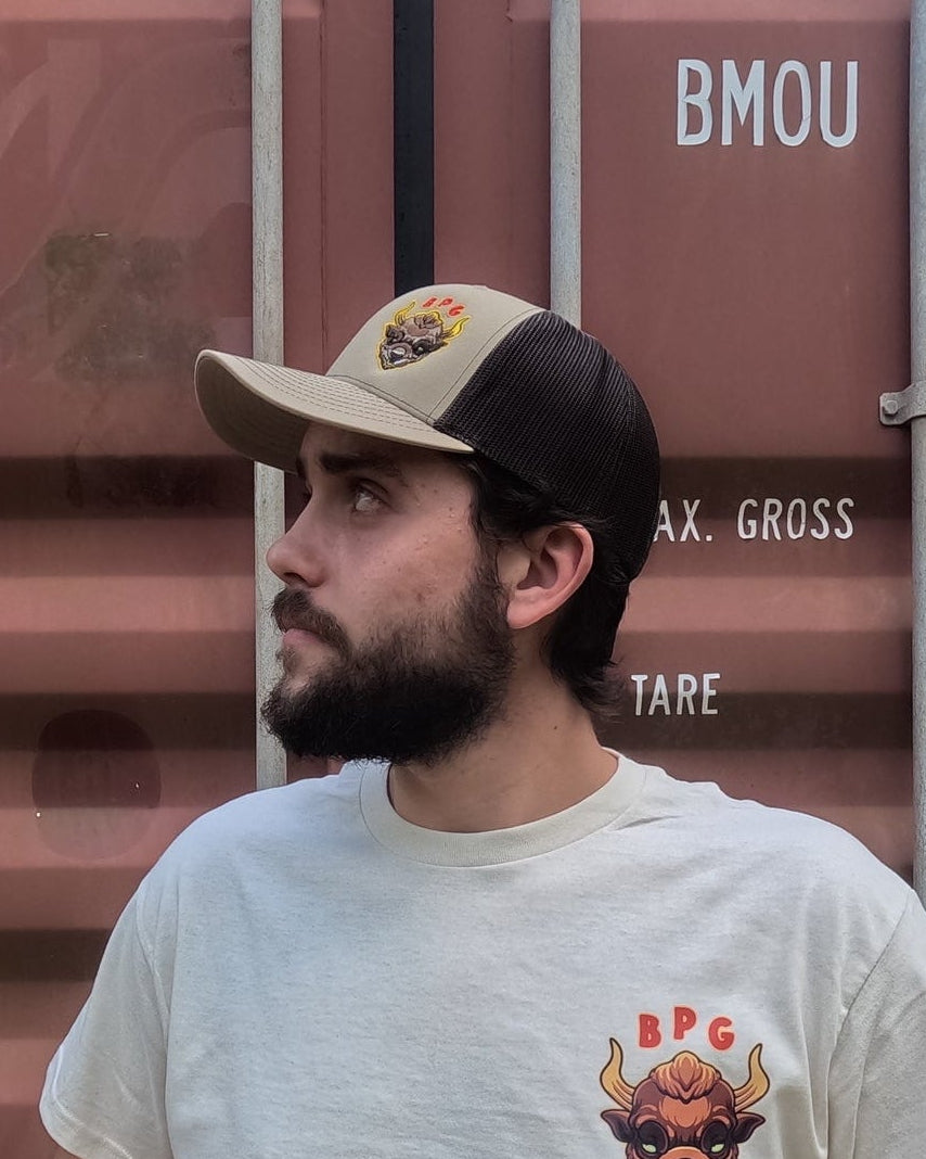 Buffalo’s Project Garage Beige Trucker Hat