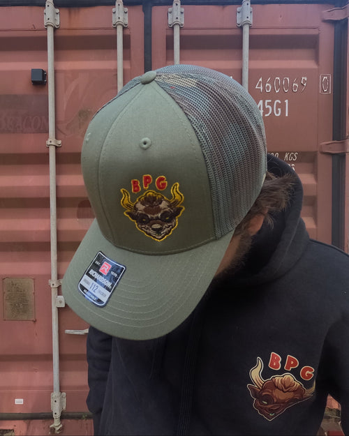 Buffalo's Project Garage Green & Camo Hat