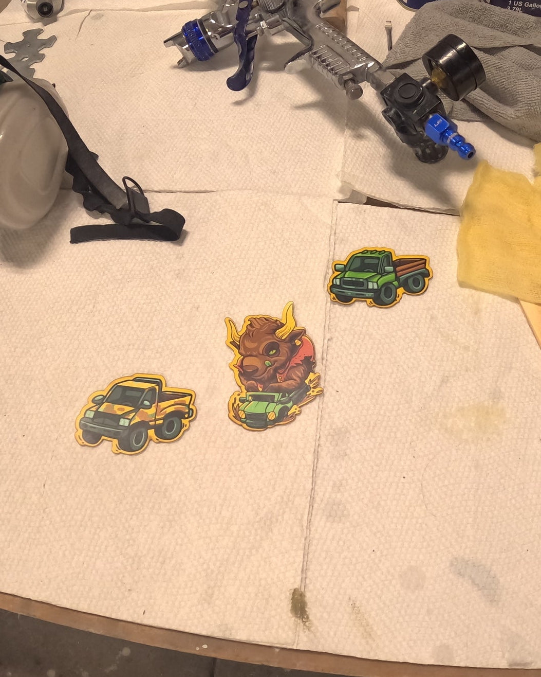 Buffalo's Project Garage Logo & Trucks 3Pk.